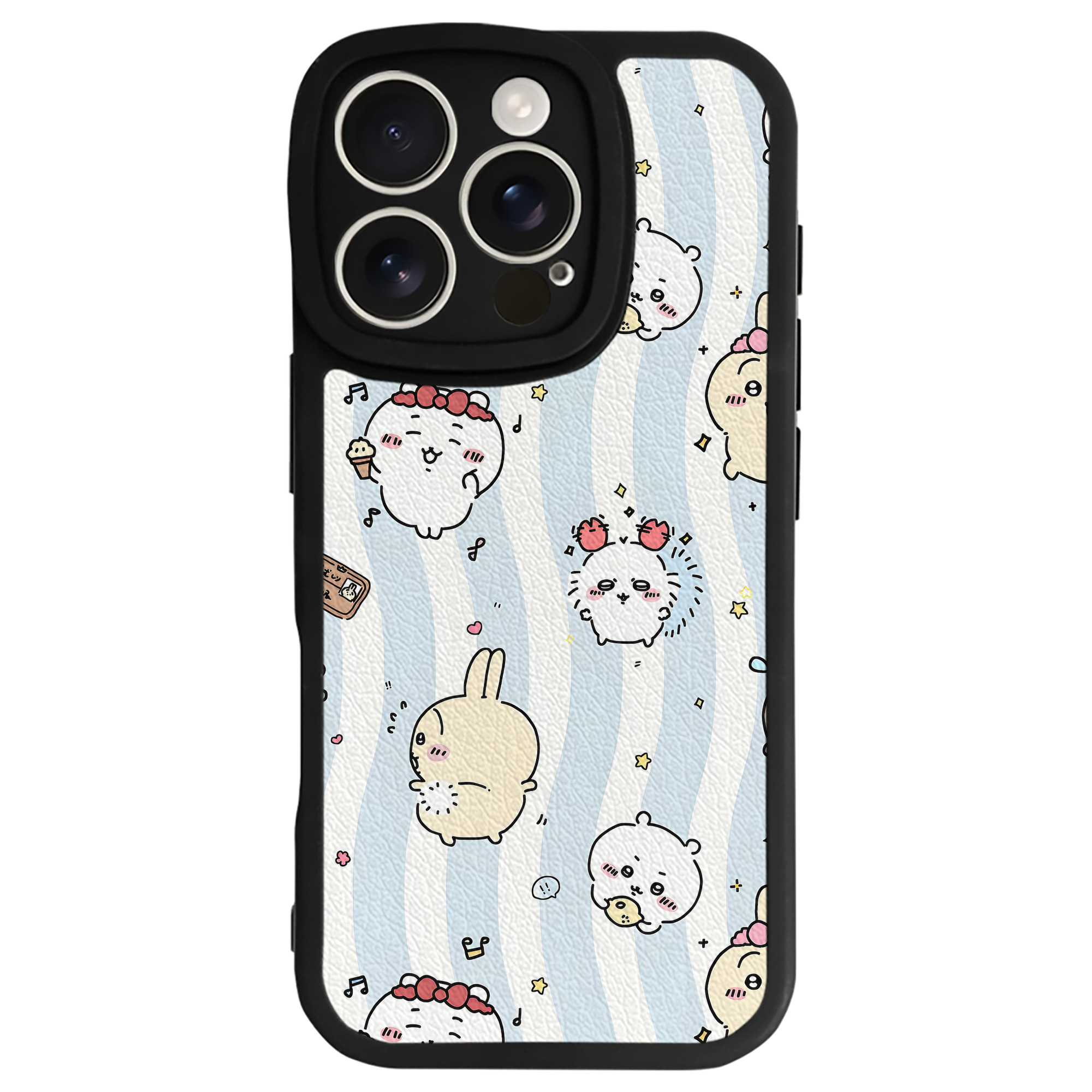 （画像用） ちいかわ Chii-kawa 【iPhone 16シリーズ対応】シリコンスマホケース（レザー調） 材質：シリコン